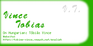 vince tobias business card