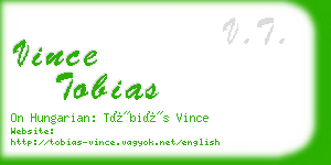 vince tobias business card